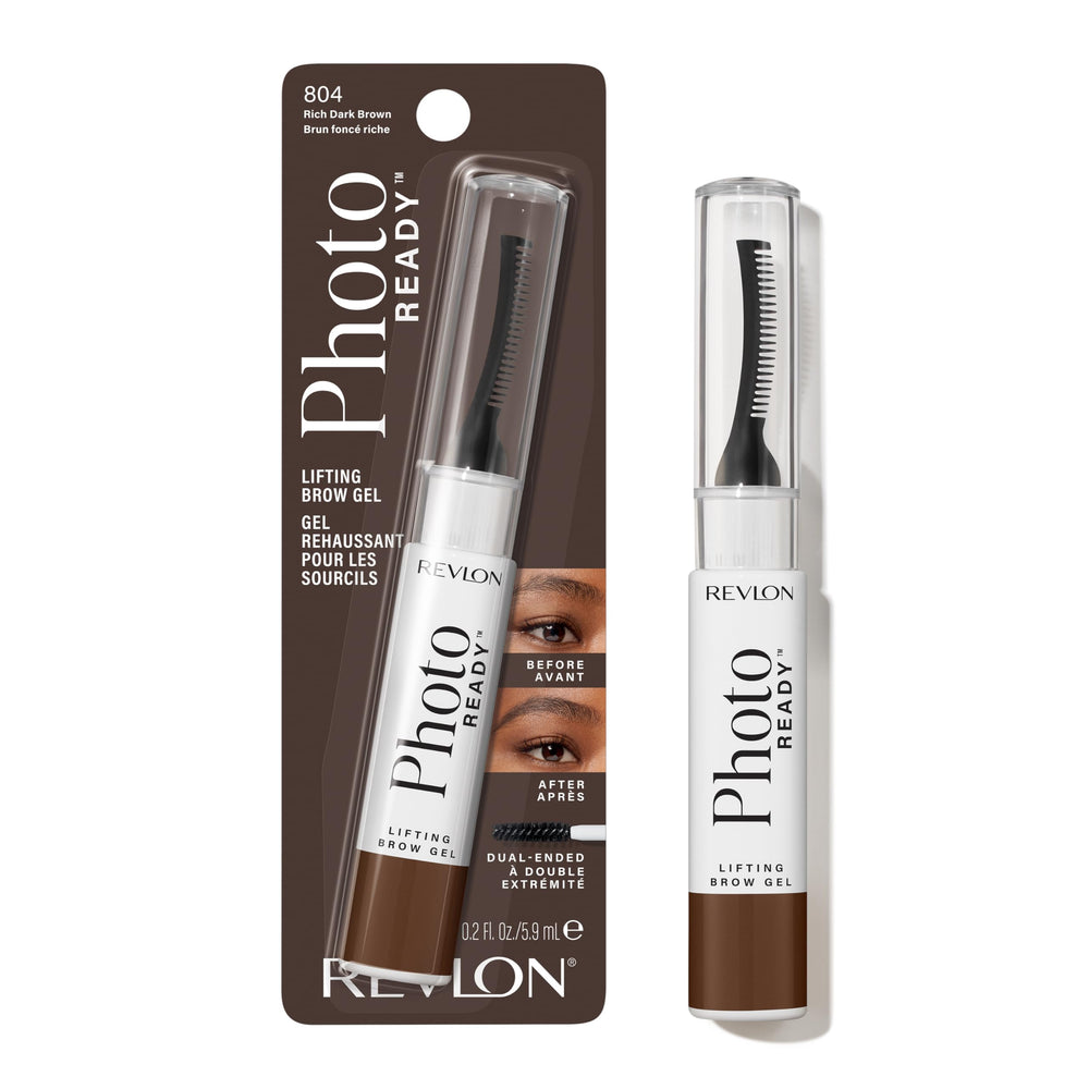 REVLON PhotoReady Lifting Brow Gel, aplicador spoolie para peinar cejas con precisión.