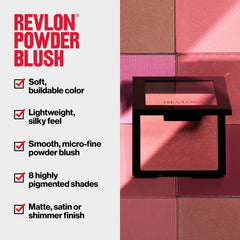 Revlon rubor en polvo Rosy Rendezvous tono rosado para aspecto fresco