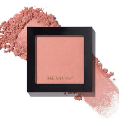 Revlon Powder Blush Apricute compact closeup shows buildable color for a natural glow