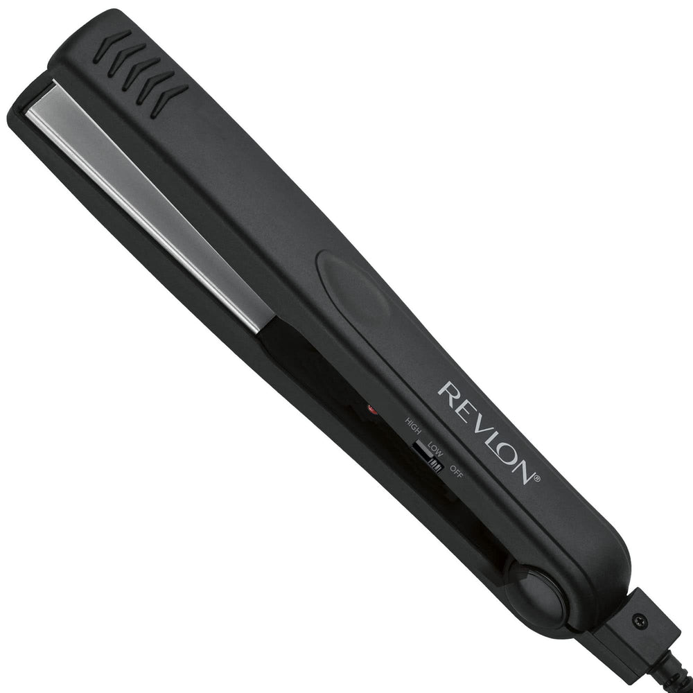 REVLON Smooth and Straight flat iron with ceramic coating for gentle, even heat on hair.