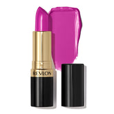 Revlon Super Lustrous Lipstick cream texture close-up, showcasing rich color with a smooth glide.