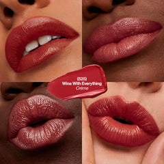 REVLON creme-finish swatch demonstrates creamy texture with comfortable wear