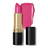 Revlon Super Lustrous Lipstick Pink Promise swatches show creamy color and conditioning comfort.