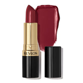 REVLON Super Lustrous Lipstick Raisin Rage close-up swatch with rich color and smooth glide.