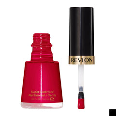REVLON Red nail polish brush applying smooth, bubble-free color