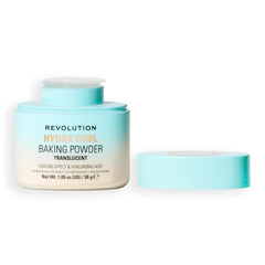 Polvo suelto Hydra Cool de Revolution Beauty London para fijar maquillaje con frescura