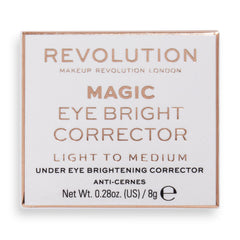 Revolution Eye Bright under eye corrector bottle shows sleek packaging and smooth finish