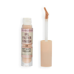 Revolution IRL Filter Finish Concealer bottle close-up showing full coverage