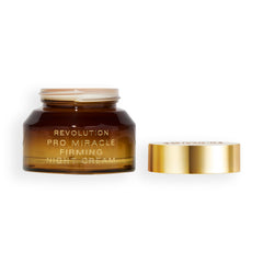 Envase compacto de Revolution Pro Miracle Vegan Collagen Night Cream, fácil de usar.