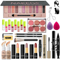 Revonext kit maquillaje 28 piezas en caja, ideal para iniciar con un estilo completo.