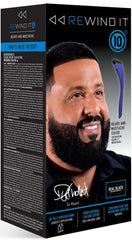 REWIND It 10 real black beard color kit showing rich coverage for facial hair