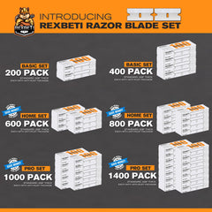 REXBETI anti-rust waxed paper wrapped blades protect during storage.