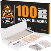 REXBETI razor blades pack 100pcs for versatile scraping tasks.