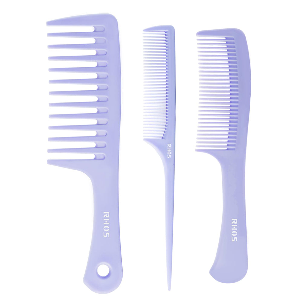 RHOS wide-tooth hair comb for gentle detangling and easy styling