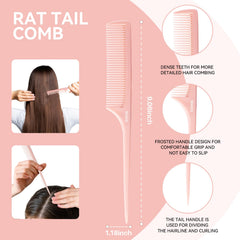 RHOS wide-tooth comb pink reduces hair breakage while detangling knots
