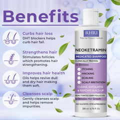 Rida shampoo foam demonstrates lather for scalp care.