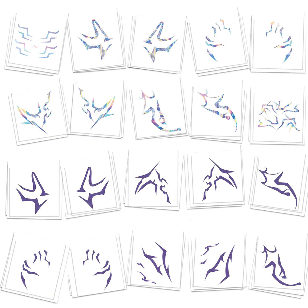 Rihoyoss K-pop Demon tattoos 60pc pack for cosplay and parties
