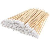 RIKWOG cotton swabs with a 6-inch handle for precise cleaning and makeup application