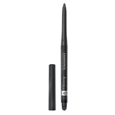 Rimmel Exaggerate eyeliner in Starlit Black, close-up showing rich pigment for bold definition.