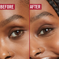Rimmel Extra Super Lash mascara brush shows defined bristles for precise application