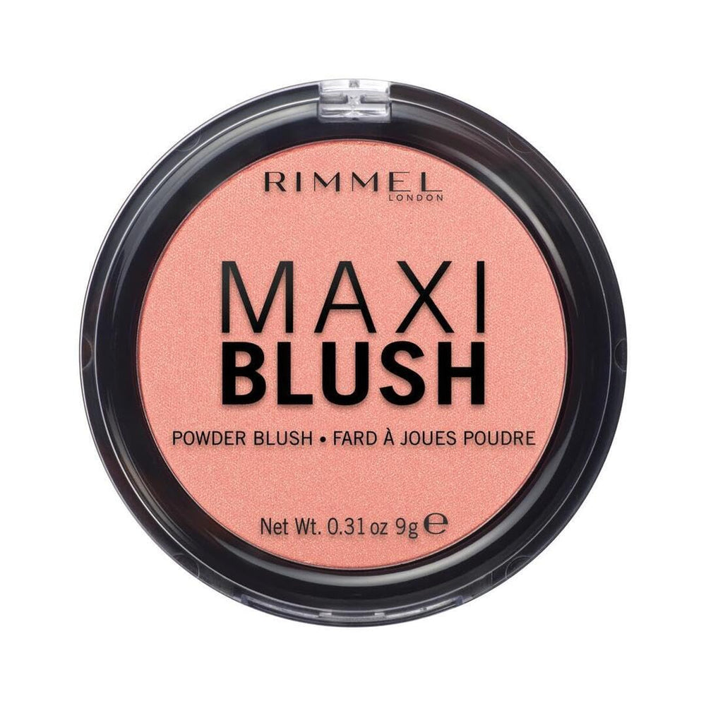 Rimmel Maxi Blush compact open showing easy-to-reach color for everyday wear