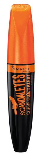 Rimmel Curve Alert mascara brush covers the lash line for full definition.
