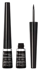 Delineador líquido Scandaleyes de Rimmel en bote, color intenso para delineados definidos y duraderos.