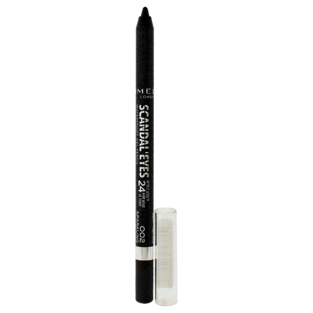 Rimmel Scandaleyes Kajal resistente al agua en negro brillante para todo el día.