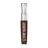Rimmel Stay Glossy Cocoa Kiss bottle shows rich color and shine