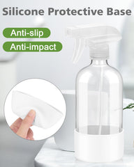 Rionisor clear glass bottle body lets you monitor solutions at a glance.