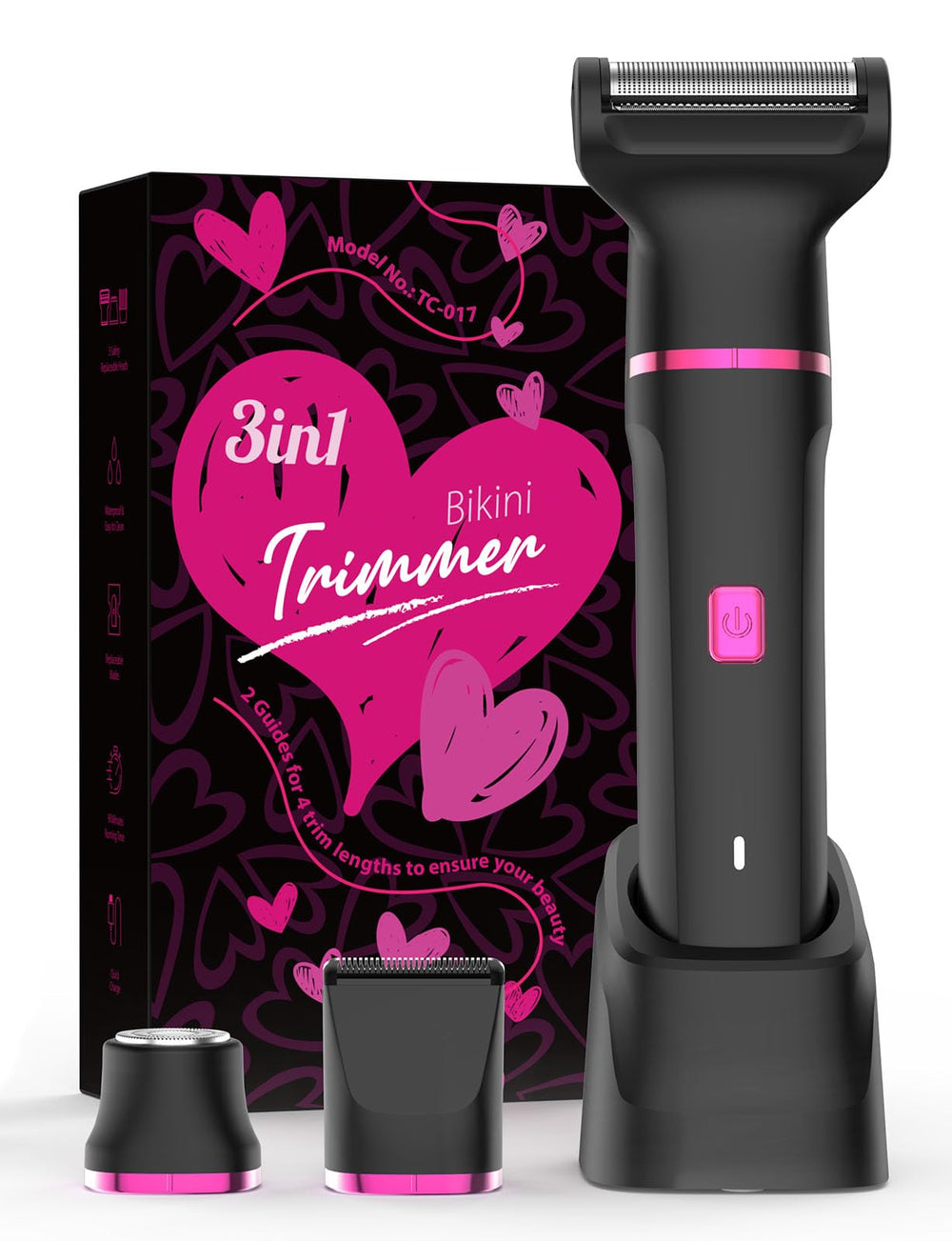 Risina bikini trimmer front view for precise, comfortable trimming.
