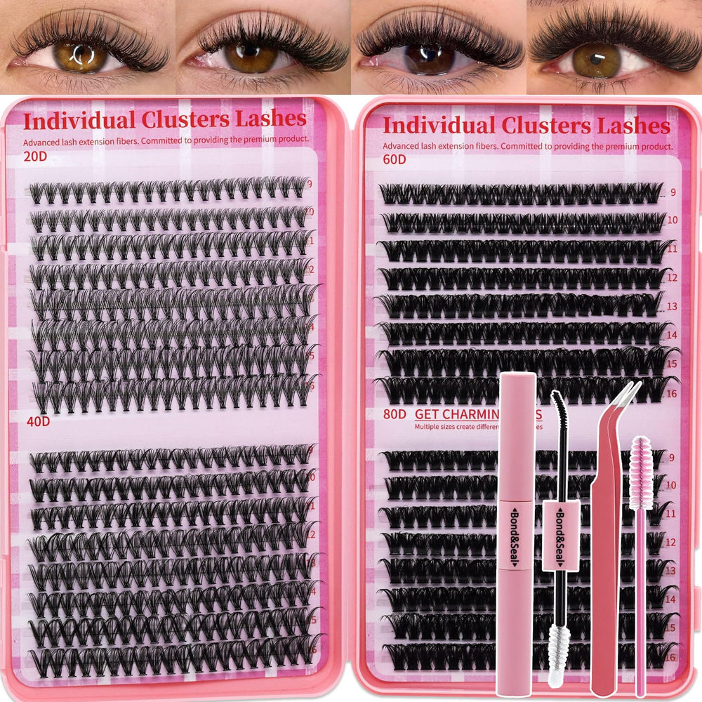 RITALASH lash clusters kit with 640 pieces for natural, effortless fullness.
