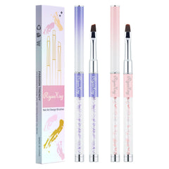 RIYUEXING nail cleanup brush flat tip for precise cuticle polish removal