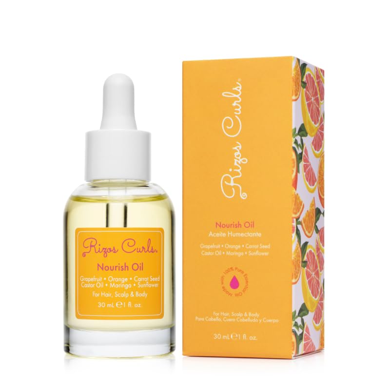 Rizos Curls Nourish Oil: botella para aplicar aceite ligero y suave