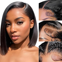 RMOARIWR bob wig with 13x4 HD lace front for natural parting.