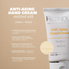 Robanda crema de manos retinol, hidratación profunda para piel seca.