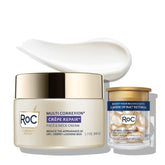 RoC Crepe Repair face neck cream smooths texture with rich hydration.