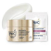 RoC Deep Wrinkle Rich Cream jar front showing fragrance-free, dermatologist-tested formula.