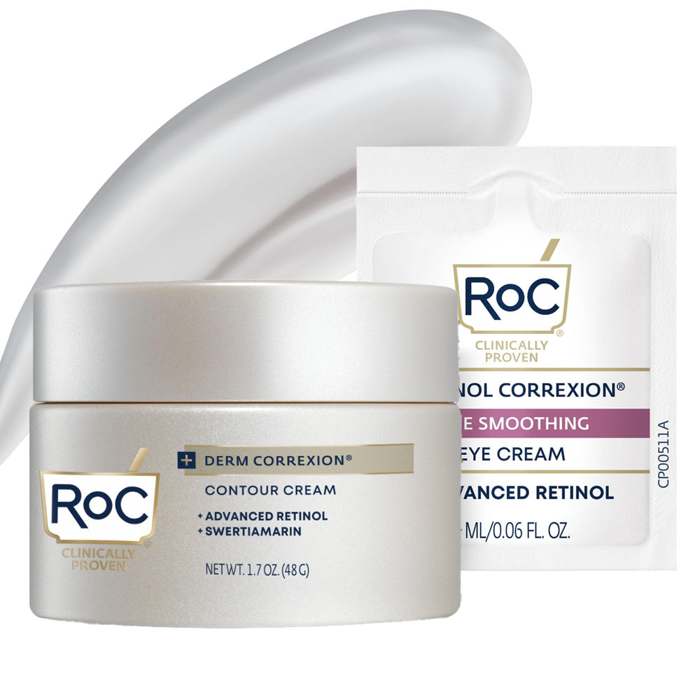 RoC Derm Correxion neck cream with hyaluronic acid for instantly hydrated skin.