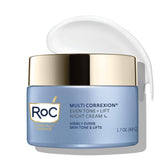 RoC Multi Correxion night cream jar close-up showing rich hydration