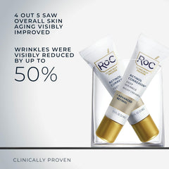 RoC Retinol Correxion contiene glicerina y acido glicolico para hidratacion y renovacion suave.
