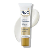 RoC Retinol Correxion crema nocturna para arrugas profundas, textura suave al aplicar.