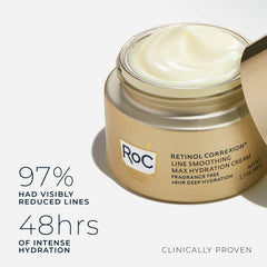RoC cream texture swirls for easy spreading and quick absorption