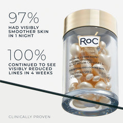 RoC night serum applied to clean face and neck