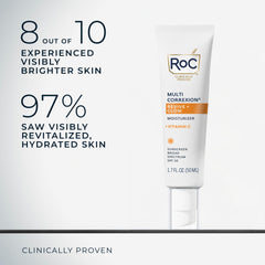 RoC sunscreen cream shows no white cast after application.