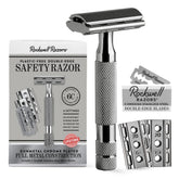 Rockwell 6C gunmetal chrome razor offers a close, smooth shave