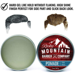 Rocky Mountain pomada: fijación fuerte para peinados contemporáneos.