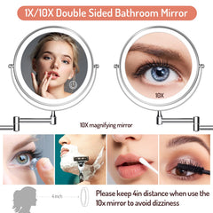 Rocollos 1X wide-face view for overall makeup checks