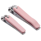 Rocutus nail clippers set in pink packaging offers compact travel grooming