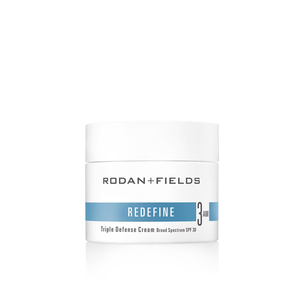 Rodan + Fields ReDefine Triple Defense Cream tube dispensing for daily sun protection
